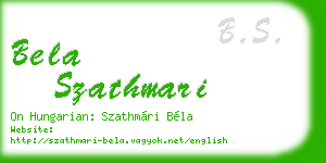 bela szathmari business card