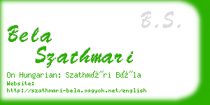 bela szathmari business card